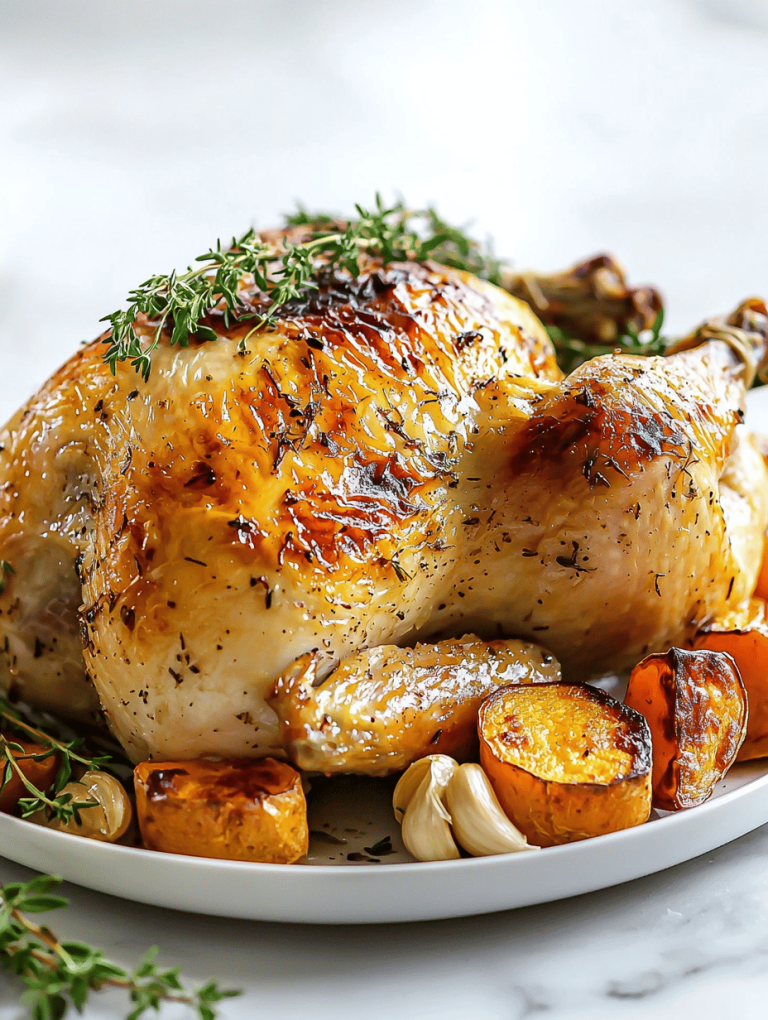 Fall Roasted Chicken & Sweet Potatoes Recipe