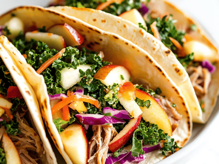 Fall-Inspired Slow Cooker Pork Tacos with Crispy Fall Slaw