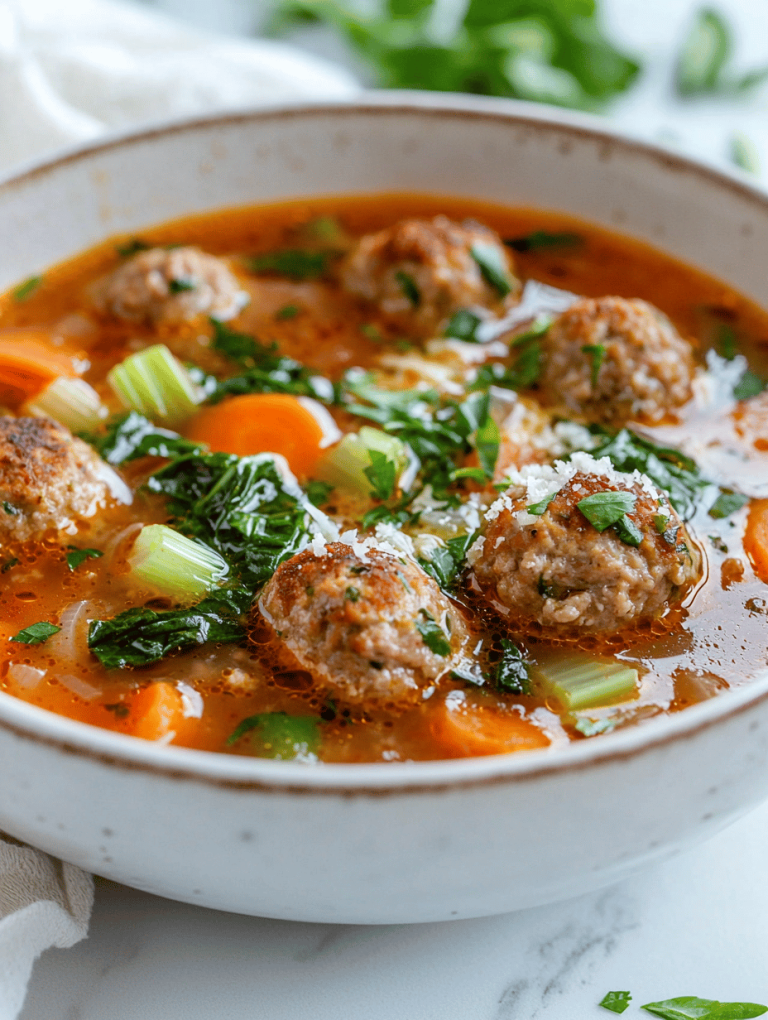Fall Crockpot Meatball Soup Recipe