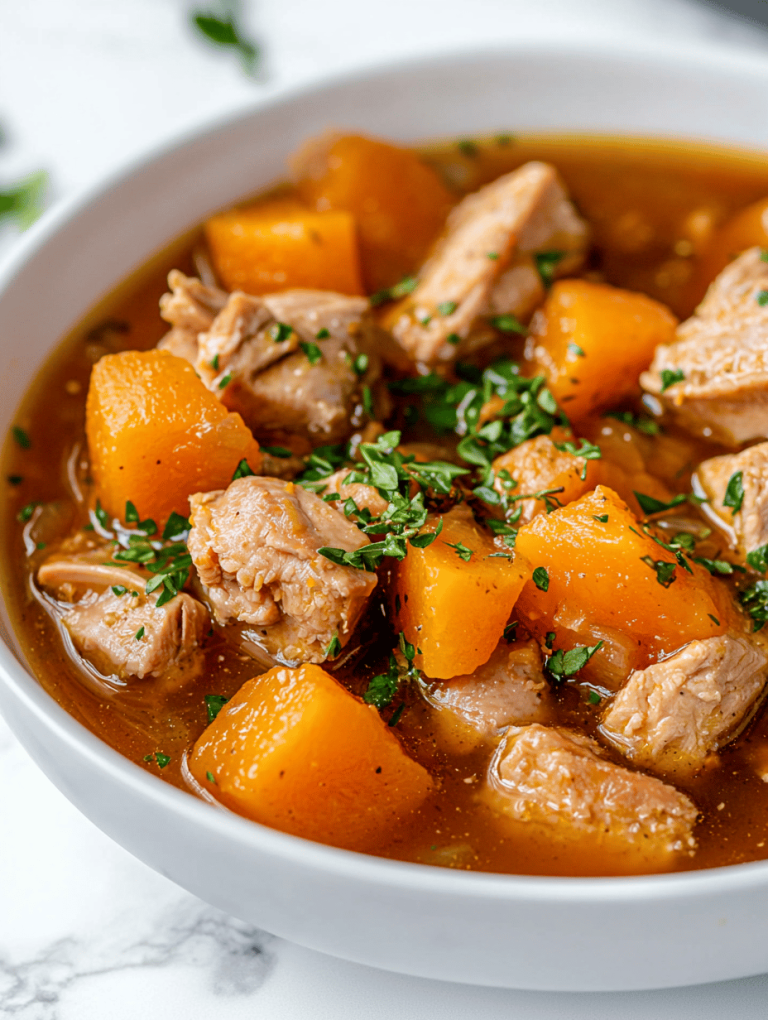 Slow-Cooked Comfort: Turkey & Pumpkin Stew with a Twist