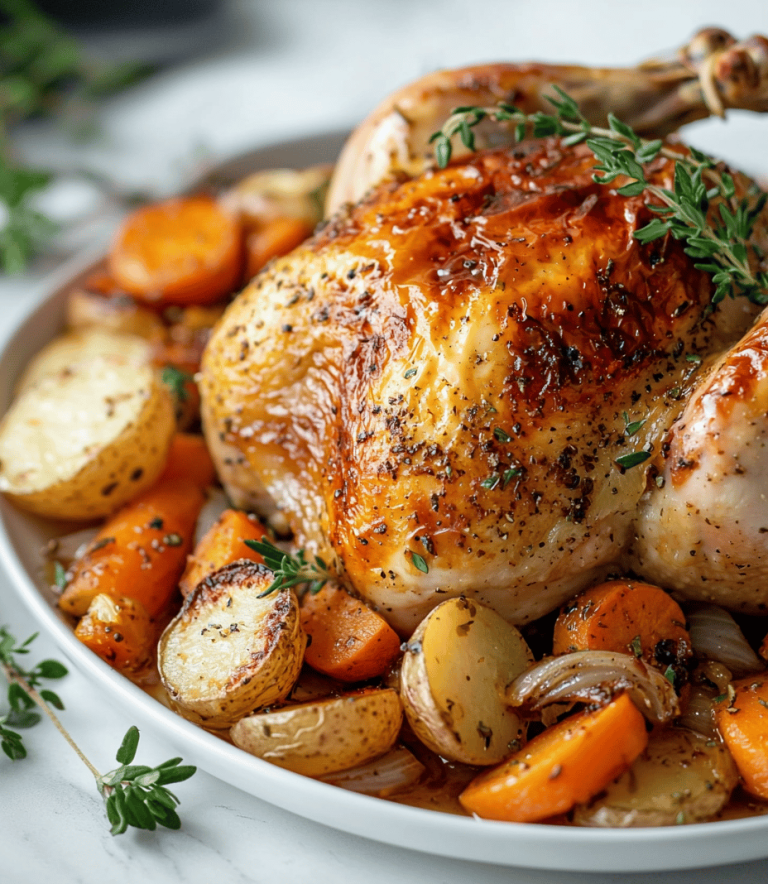 Slow Cooker Roasted Chicken & Veggies: A Cozy Weeknight Fix