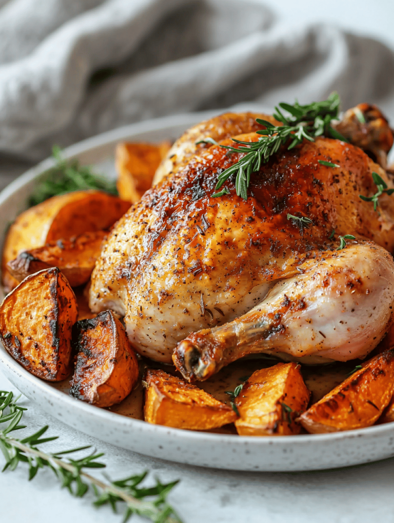 Autumn Harvest Roast: Chicken & Sweet Potatoes with a Surprise Spice Blend
