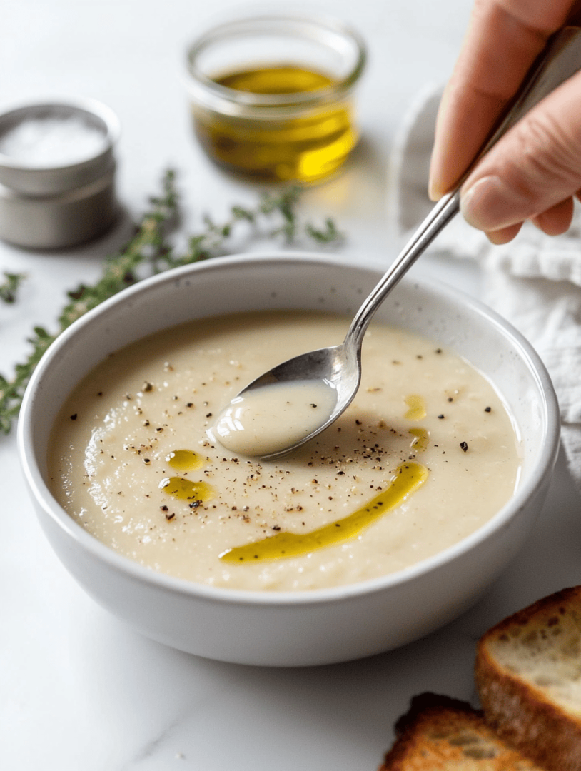 Image showcasing Hidden Gem: Roasted Garlic & Leek Soup for Cozy Nights