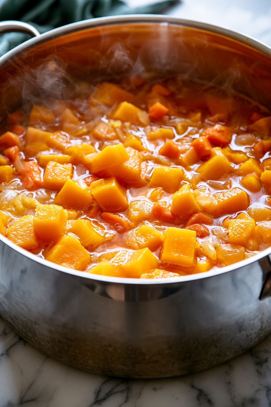 Bring the mixture to a gentle simmer over medium heat, cooking for about 10 minutes to let flavors meld