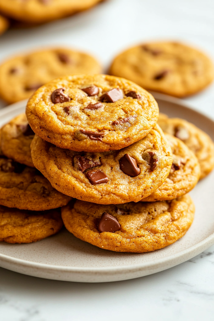 Enjoy these soft, chewy pumpkin cookies with a glass of milk