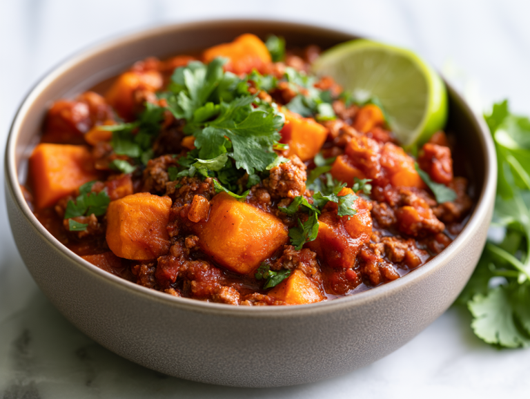 Fall Turkey Chili with Sweet Potatoes Recipe