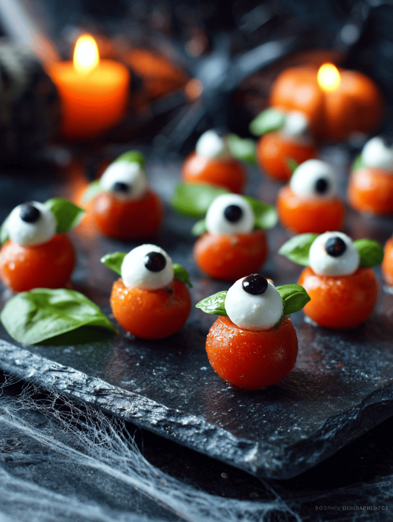 Halloween Eyeball Caprese Bites: A Spooky Twist on a Classic