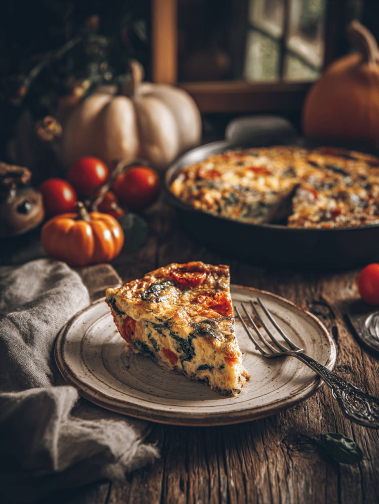 Cozy Autumn Veggie Frittata: A Warm Slice of Fall Comfort