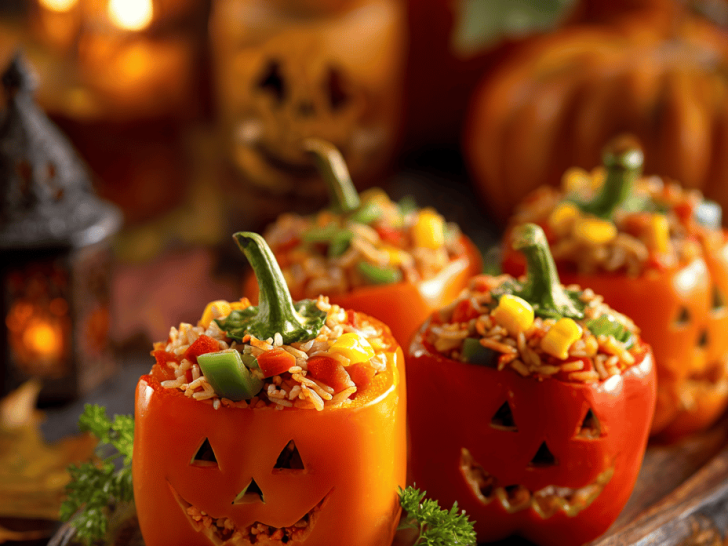 Halloween Jack-o’-Lantern Stuffed Peppers: A Spooky Twist on Comfort Food