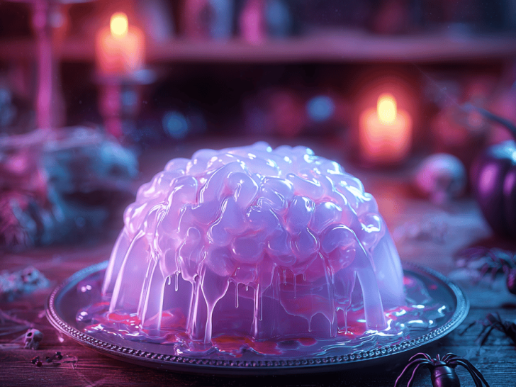 Unconventional Charm: Spooky Halloween Brain Jello Mold That Surprises