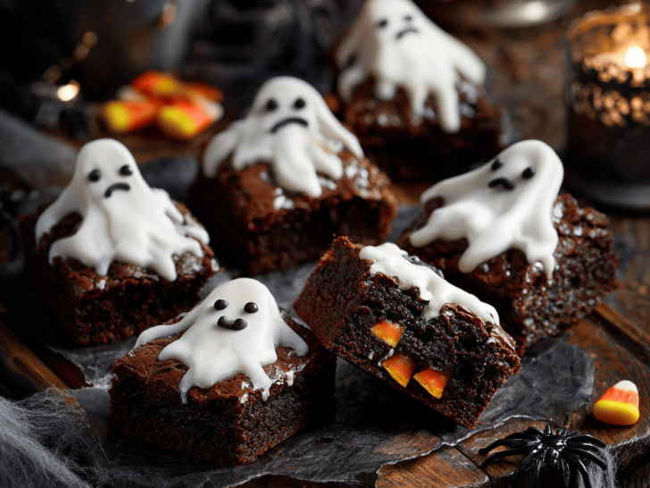 Halloween Ghost Brownies: A Spooky Delight with a Surprise Center