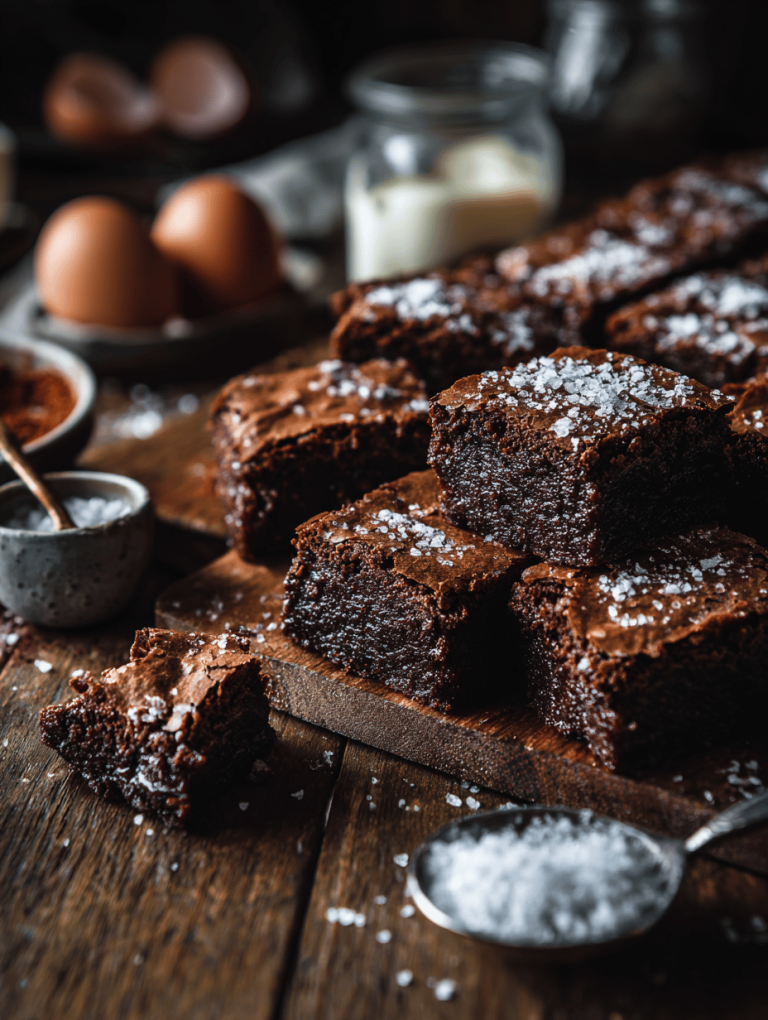 Fudgy Brownies with Sea Salt and Espresso Recipe