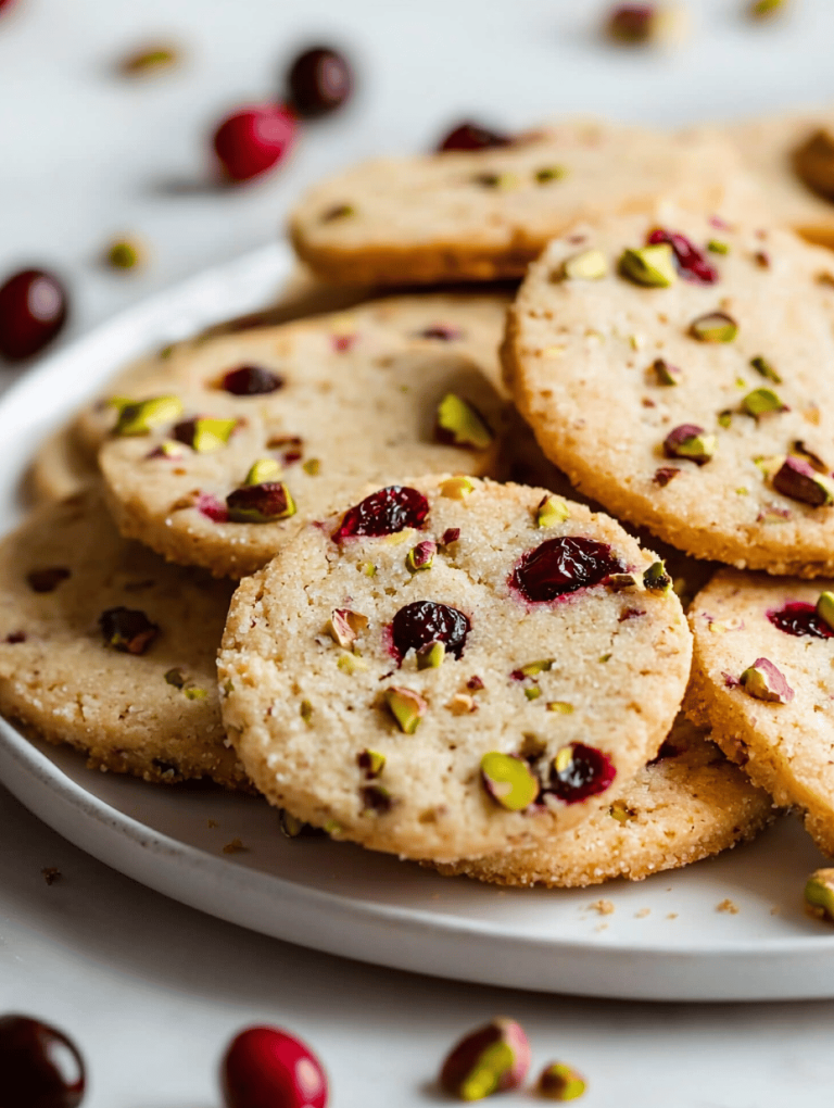 Cranberry Pistachio Shortbread Cookies: A Festive Twist You Can’t Resist