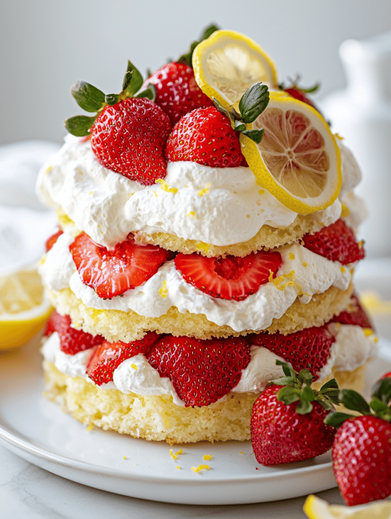 Lemon-Infused Classic Strawberry Shortcake: A Bright Twist