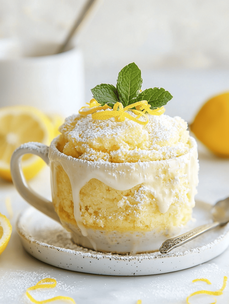 Lemon Mug Cake: A Bright Twist for Lazy Mornings