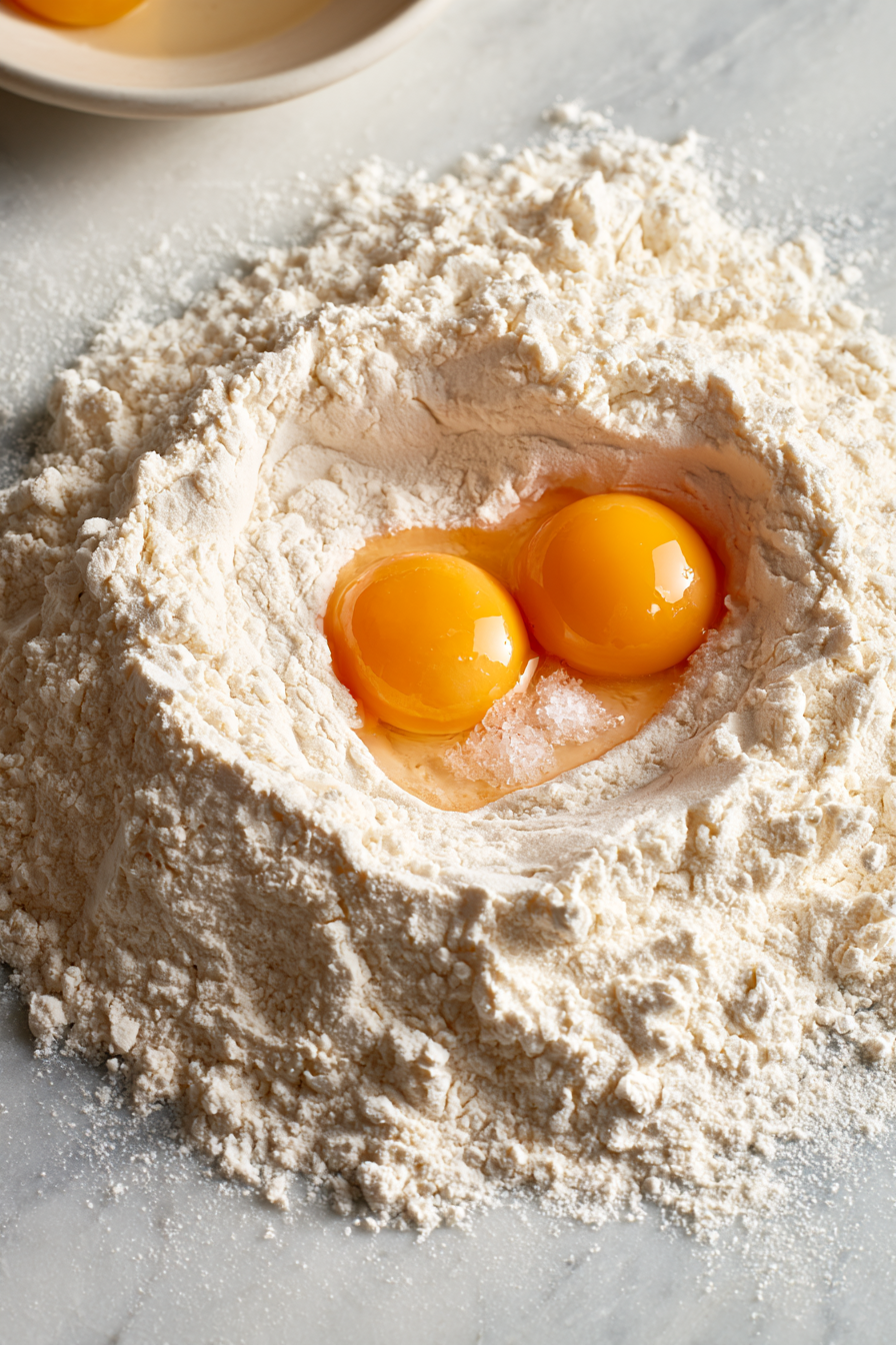 Add a pinch of salt and gently mix with a fork until the dough begins to come together