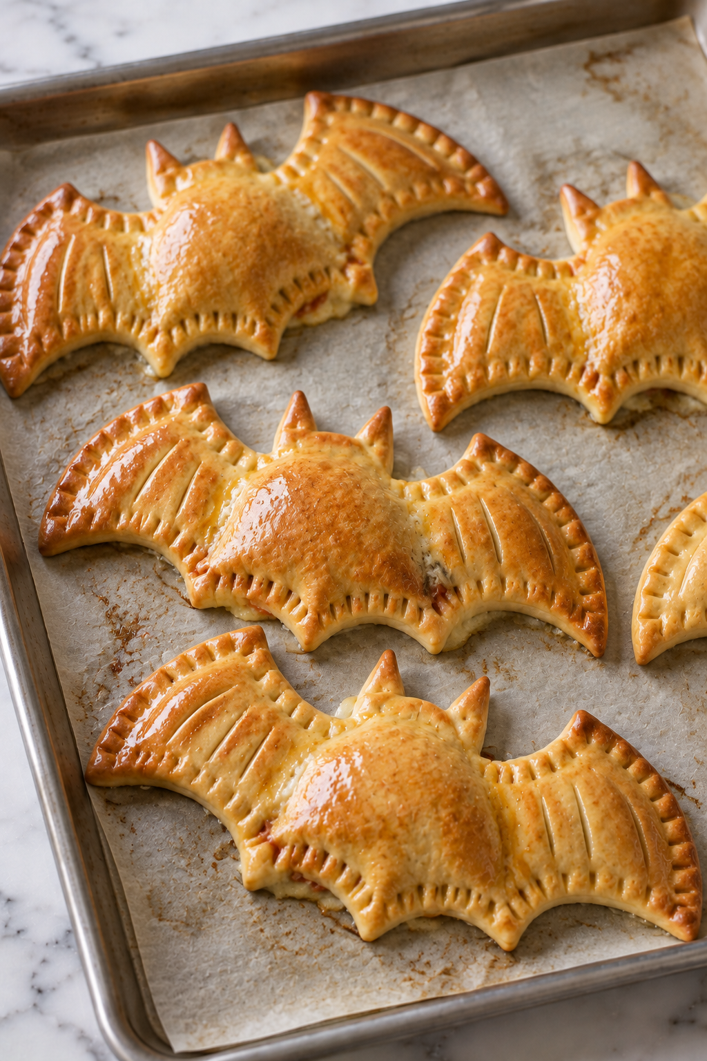 Bake the calzones in the preheated oven for 15-20 minutes, or until they are golden brown and puffed up