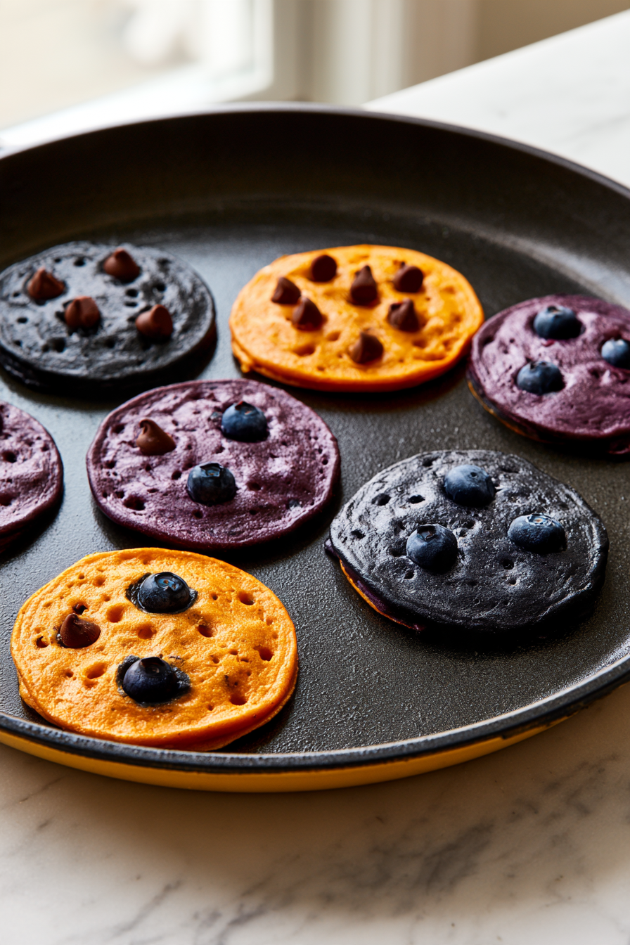 Carefully flip each pancake with a spatula and cook for an additional 1-2 minutes until golden brown on both sides