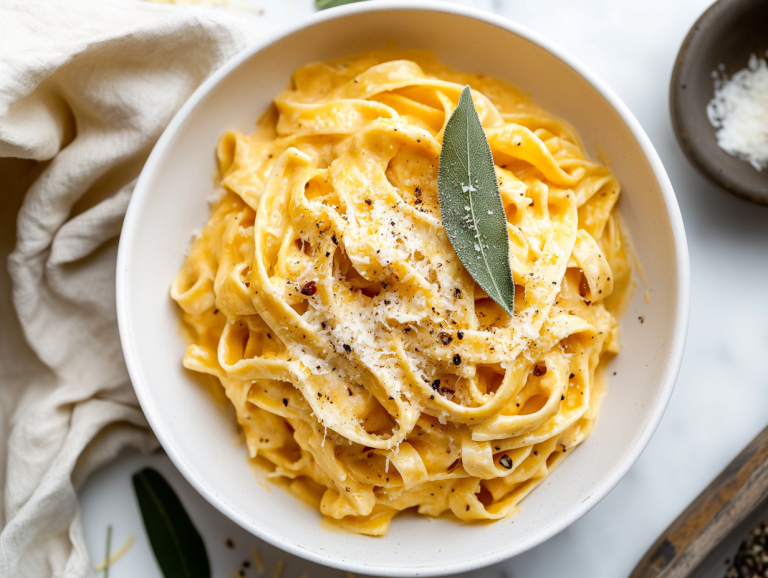 Pumpkin Alfredo Pasta Recipe