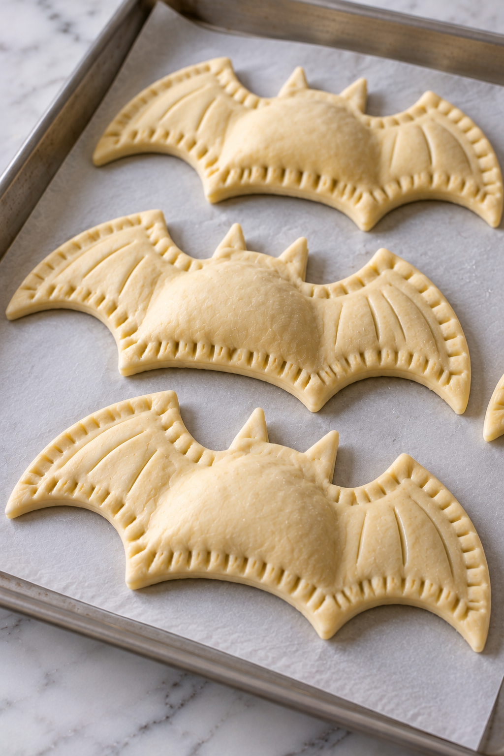 Fold the dough over the filling then pinch the edges firmly to seal