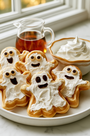 Halloween Ghost Waffles