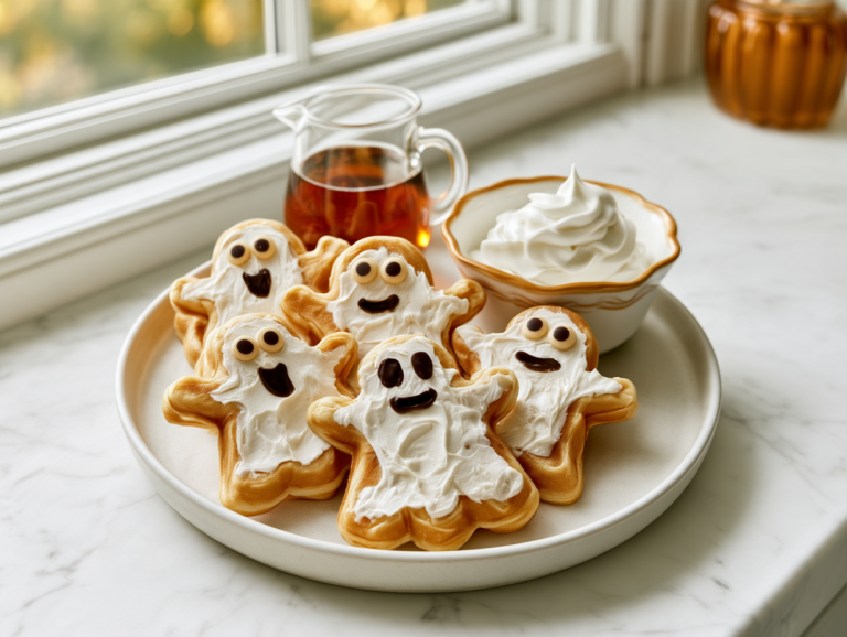 Halloween Ghost Waffles