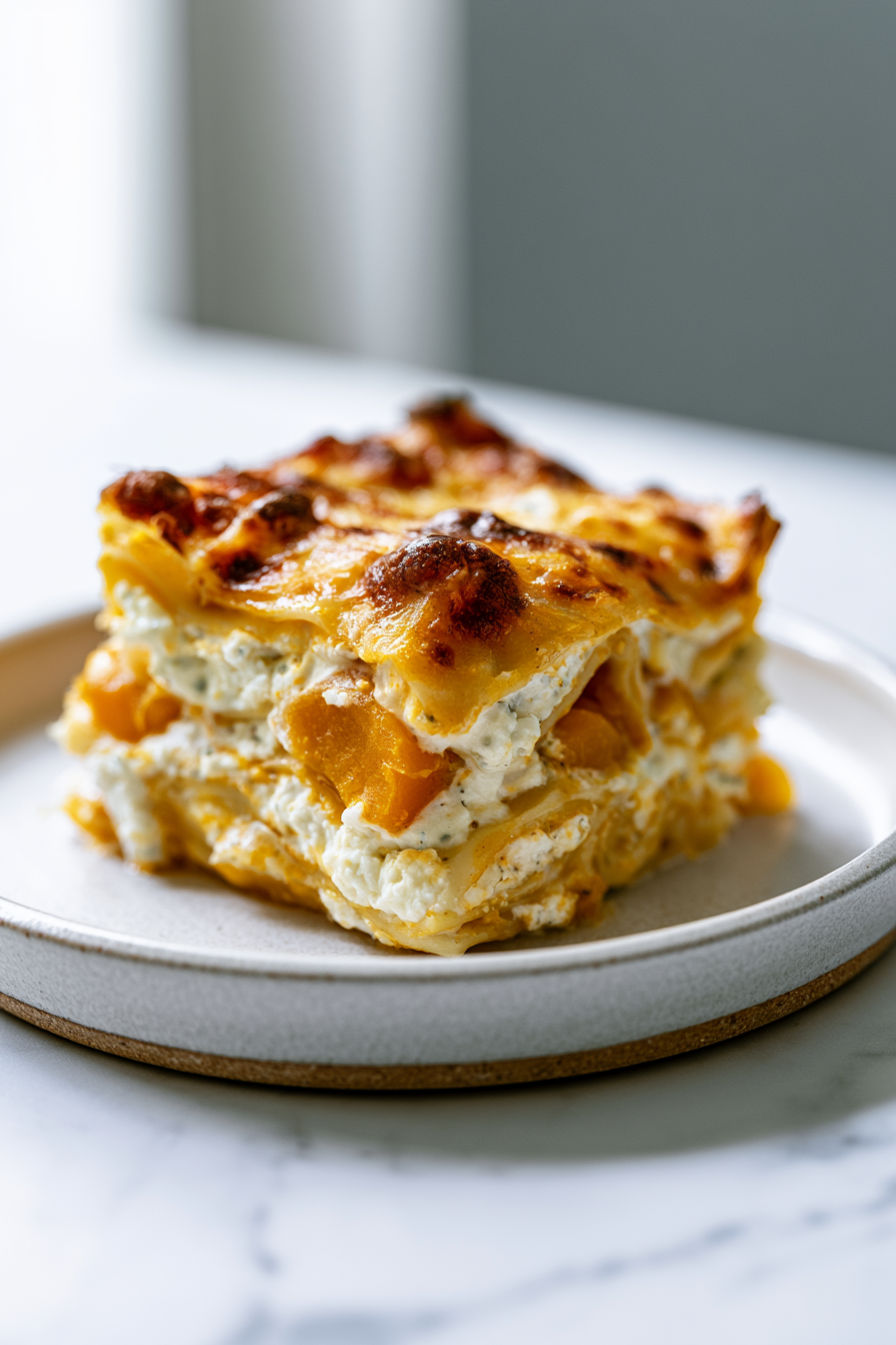 Once baked, let the lasagna rest for at least 10 minutes. This helps it set and makes slicing easier