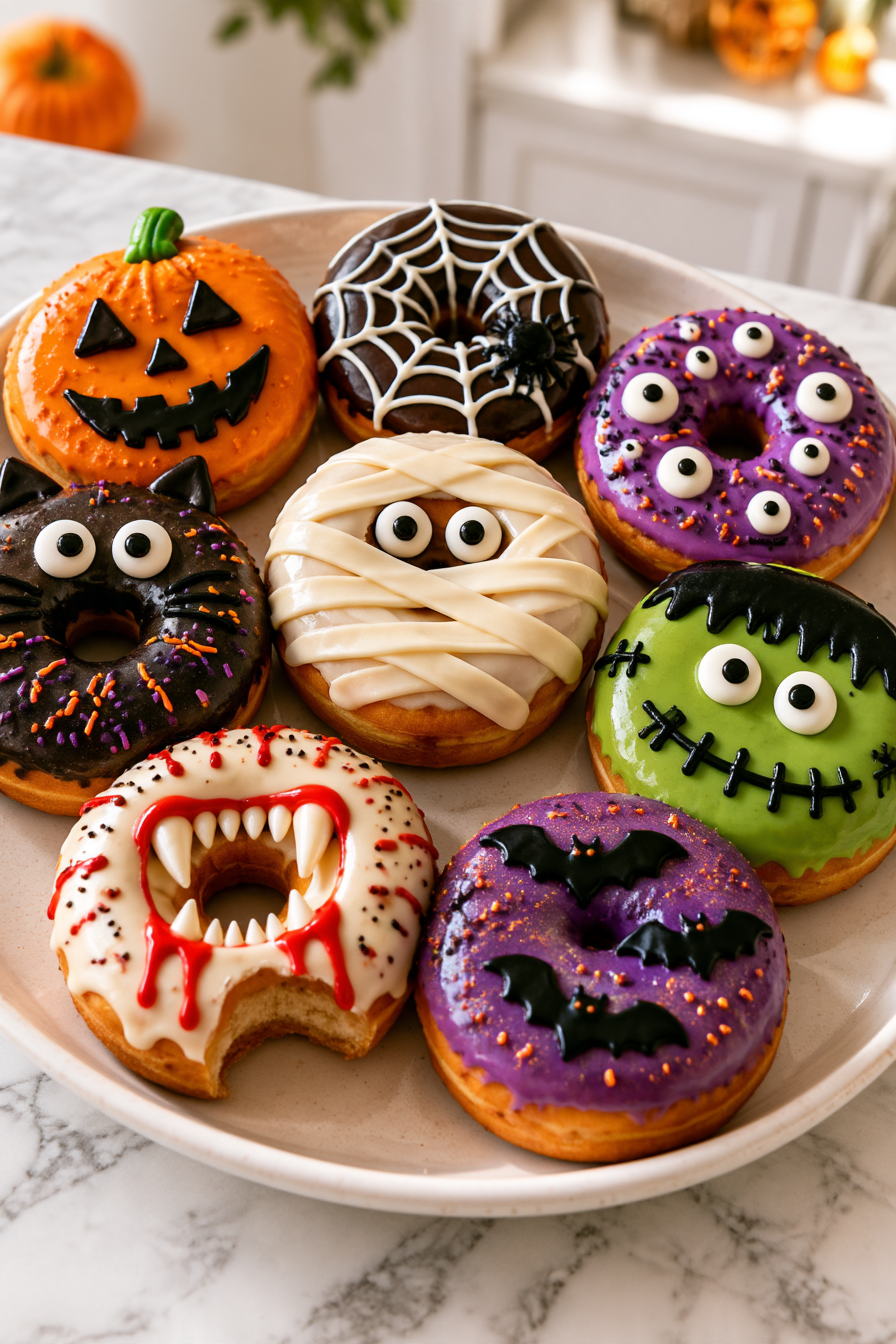 Serve Halloween Donuts