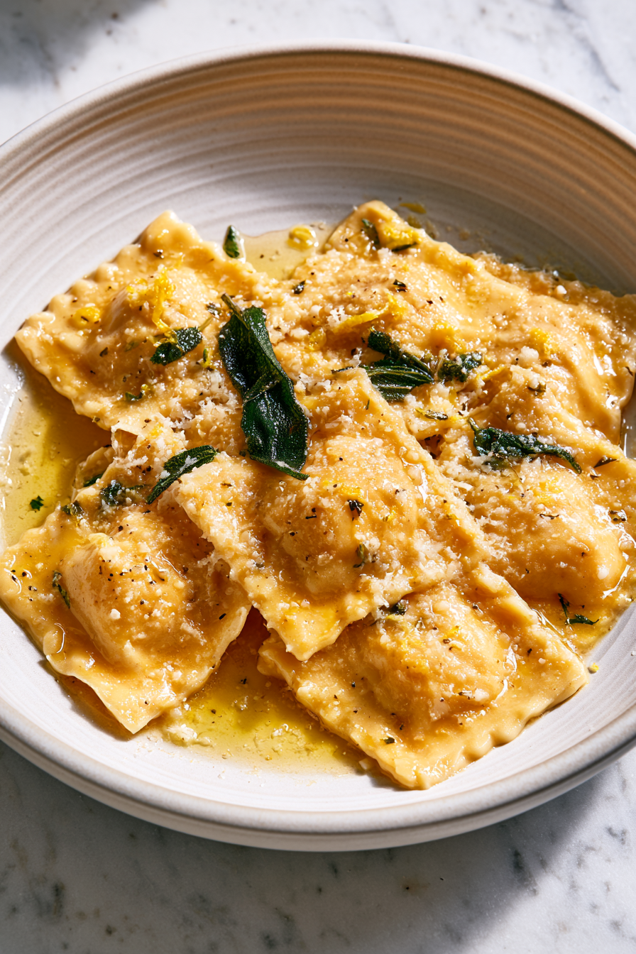 Serve Roasted Pumpkin Ravioli