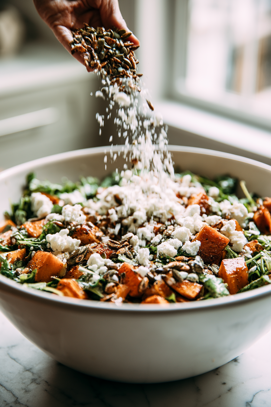 Sprinkle toasted pumpkin seeds on top for crunch, and add crumbled feta or goat cheese