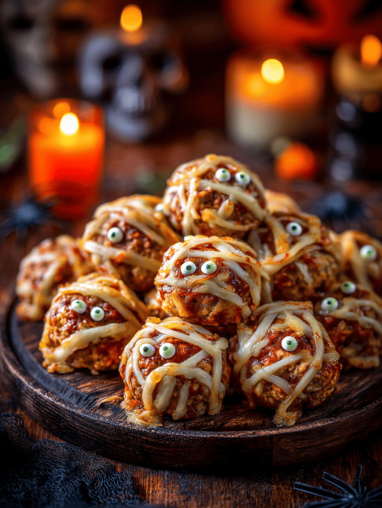 Spooky and Savory: Halloween Mummy Meatballs with a Twist