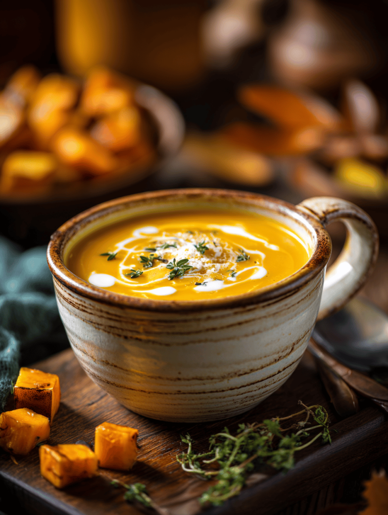 Butternut Squash Soup with Ginger: A Cozy Twist on Fall’s Favorite