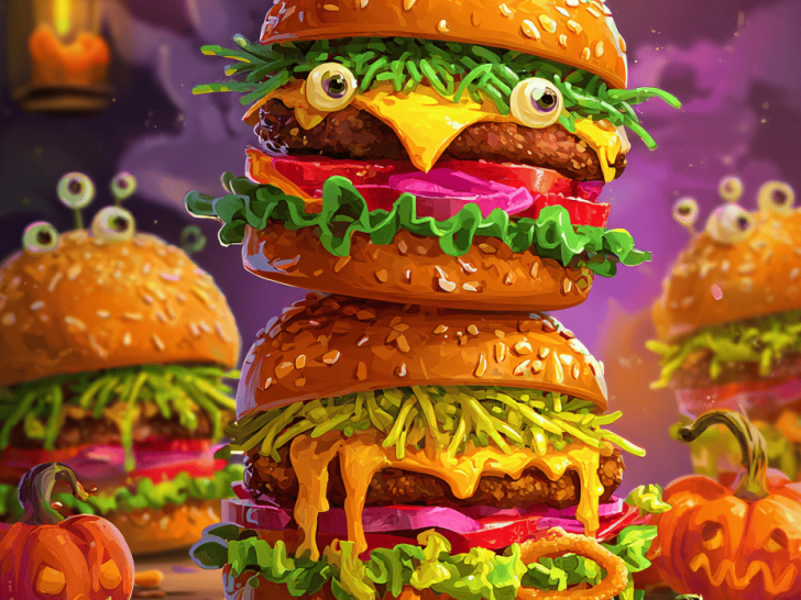 Spooky, Juicy, and Playful: Halloween Monster Burgers