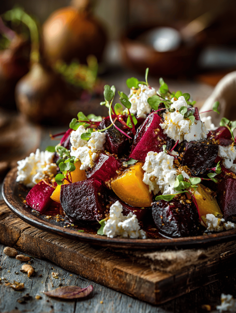 A Roast to Remember: Beet and Goat Cheese Salad with a Twist