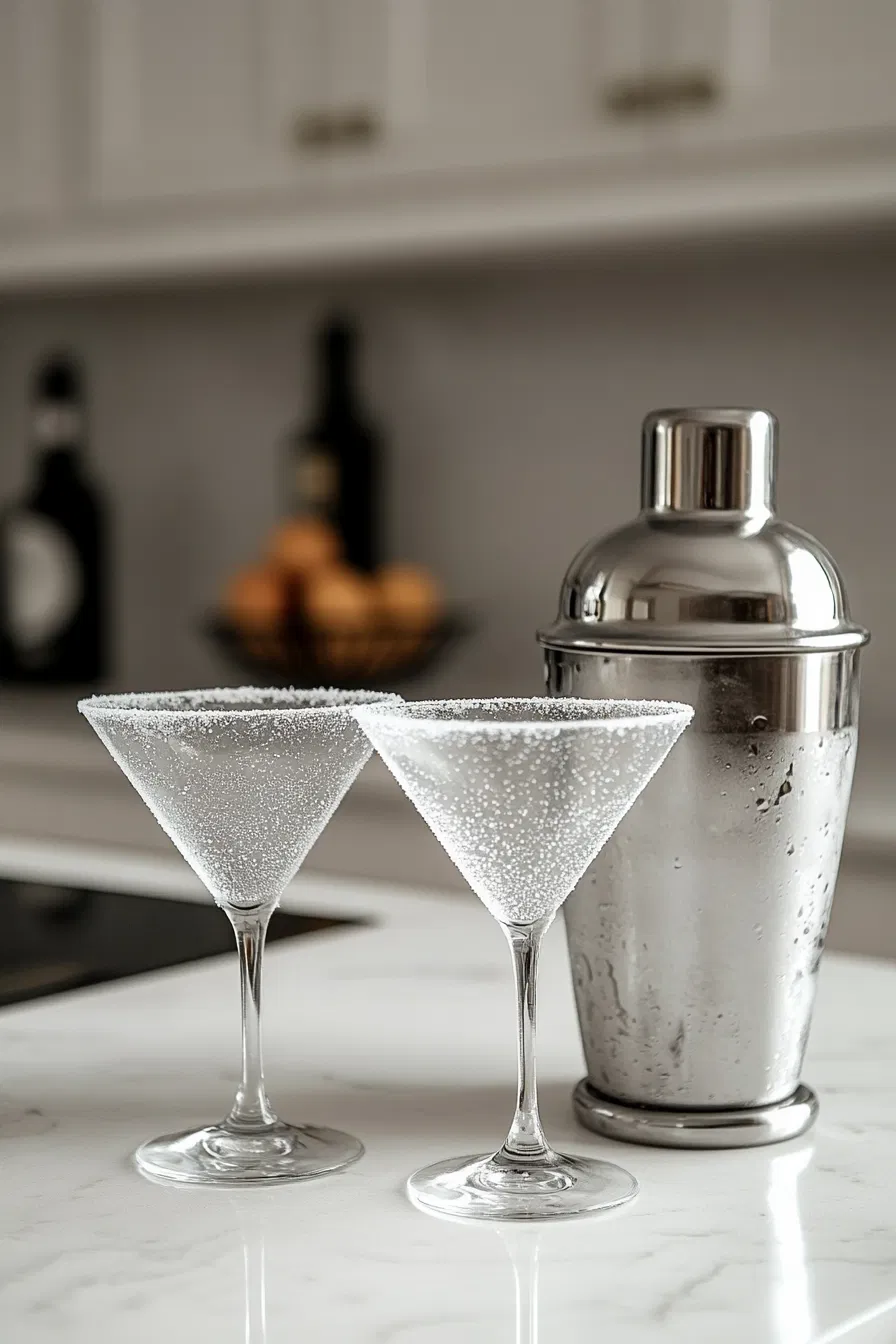 Remove the chilled glasses