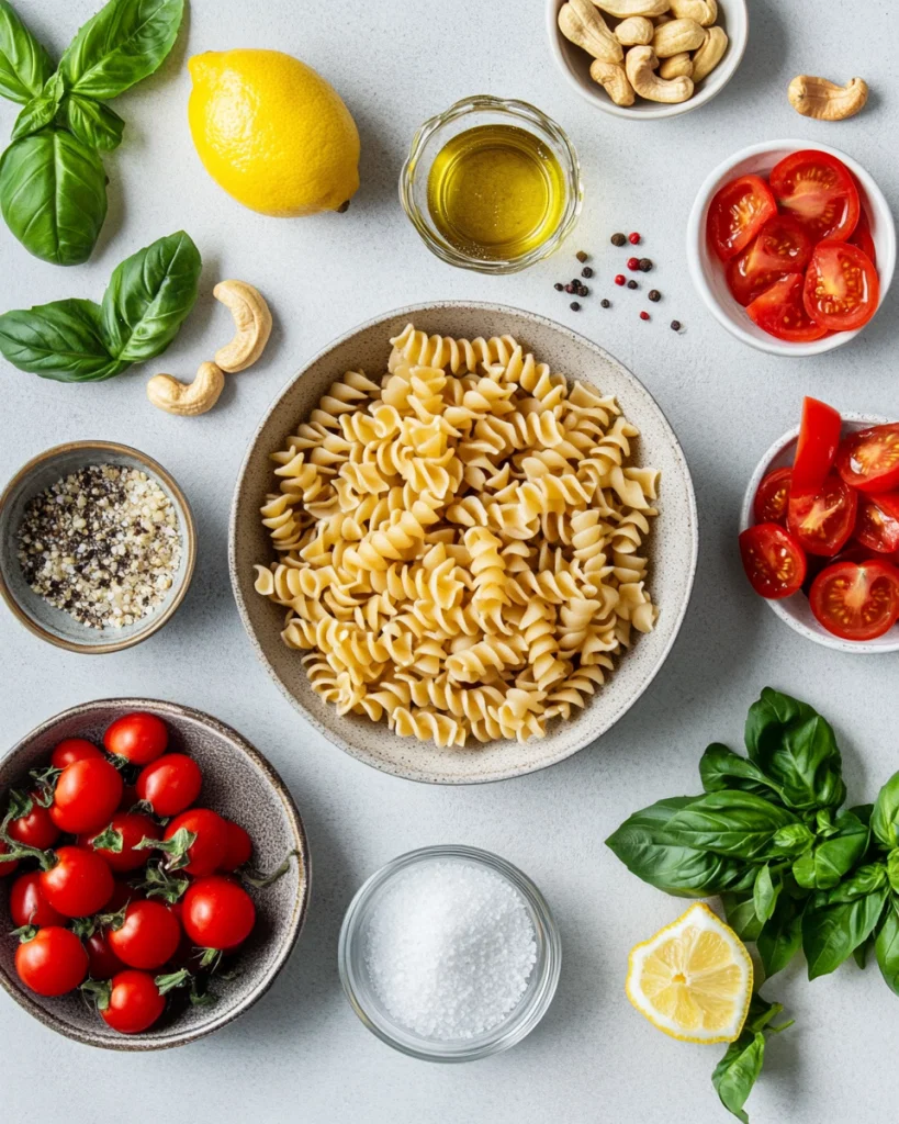 Creamy Vegan Tomato Pasta Recipe ingrdients