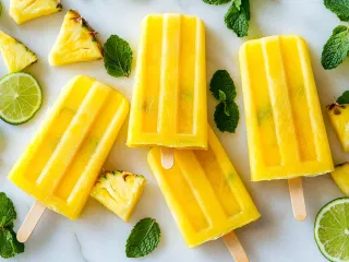 Pineapple Mint Popsicles Recipe