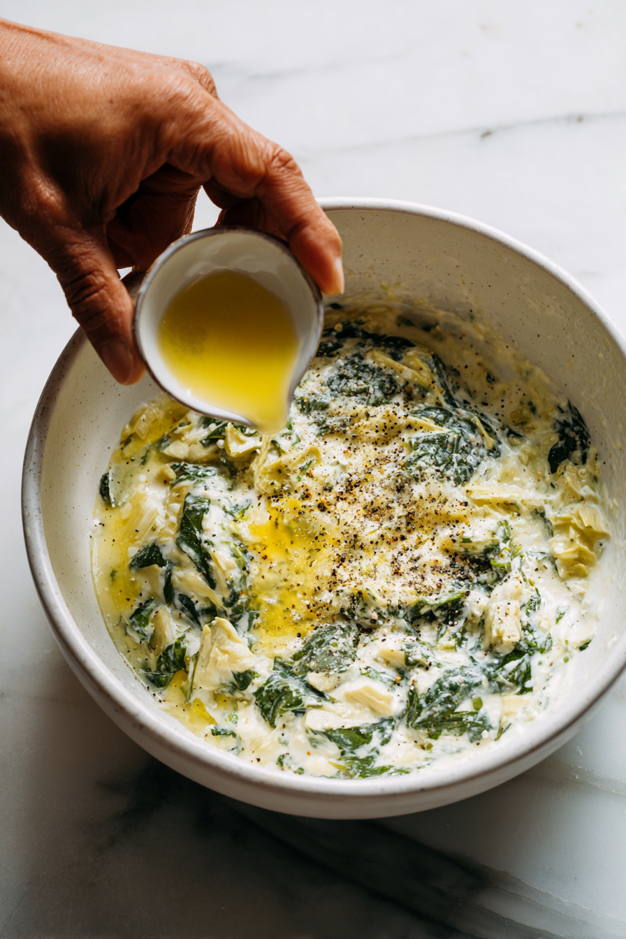 Season with salt, pepper, and a squeeze of lemon juice. Taste and adjust