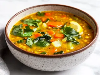 Turmeric Lentil Vegetable Soup Recipe
