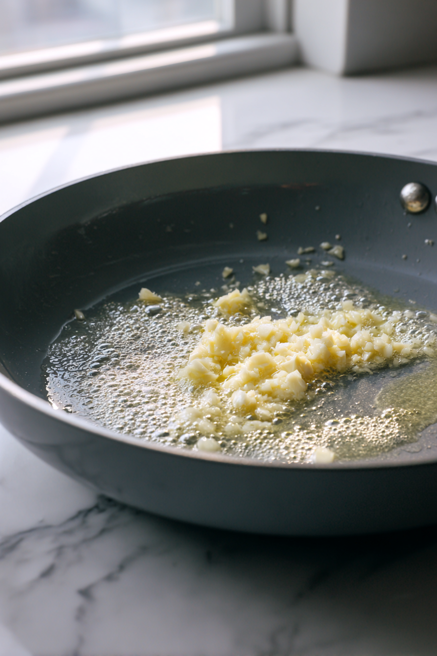 Add garlic and cook briefly until fragrant