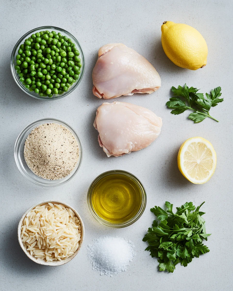 Chicken Orzo With Peas