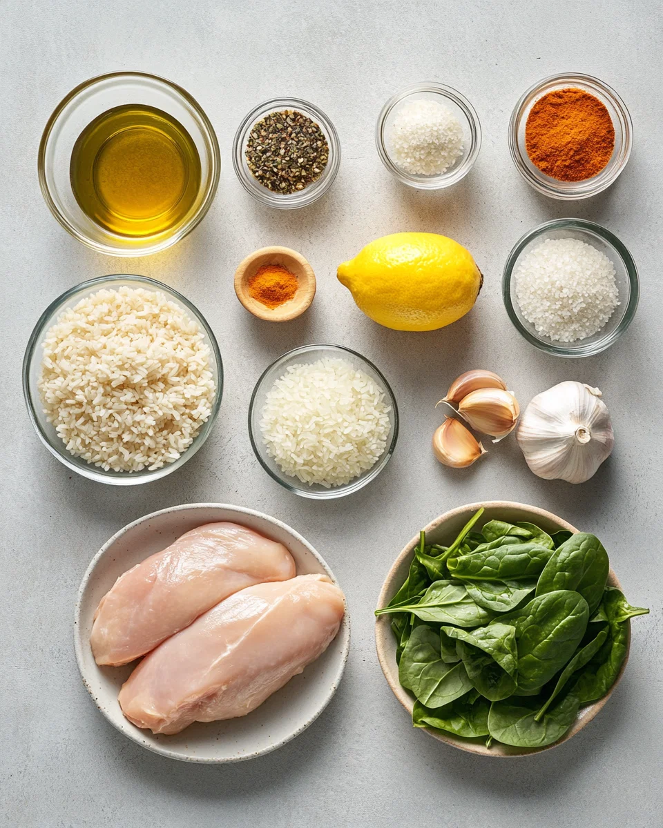 Chicken Spinach Rice Bowl