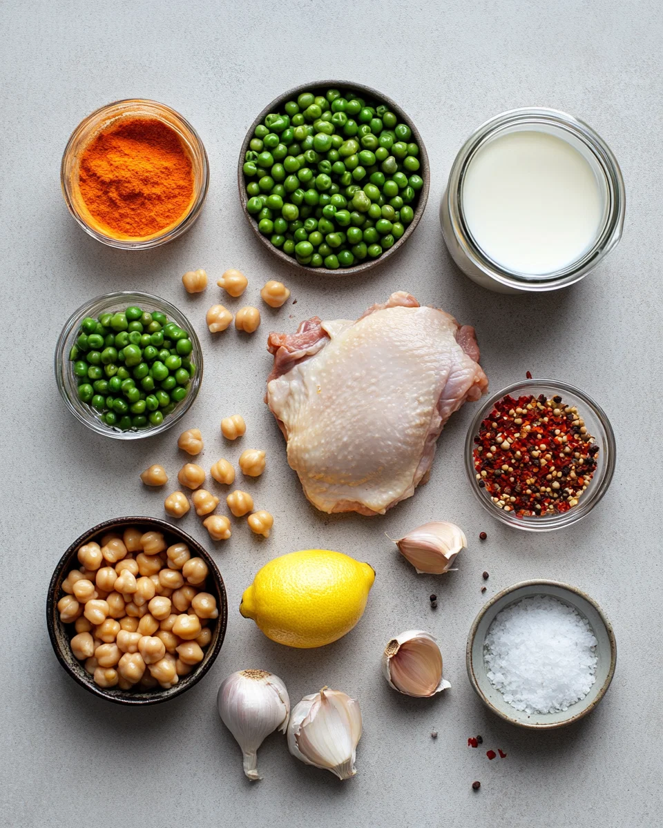 Creamy Chicken Peas Skillet