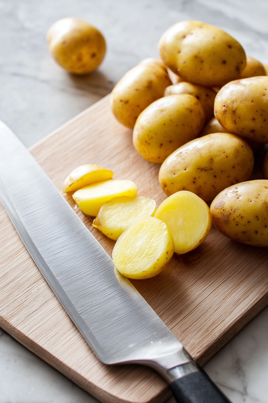 Cut potatoes into bite-sized pieces