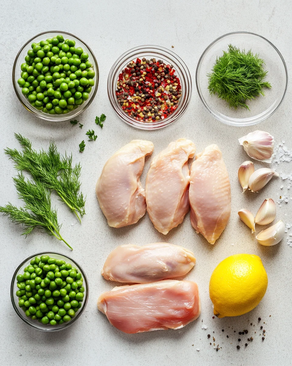 Lemon Chicken With Peas