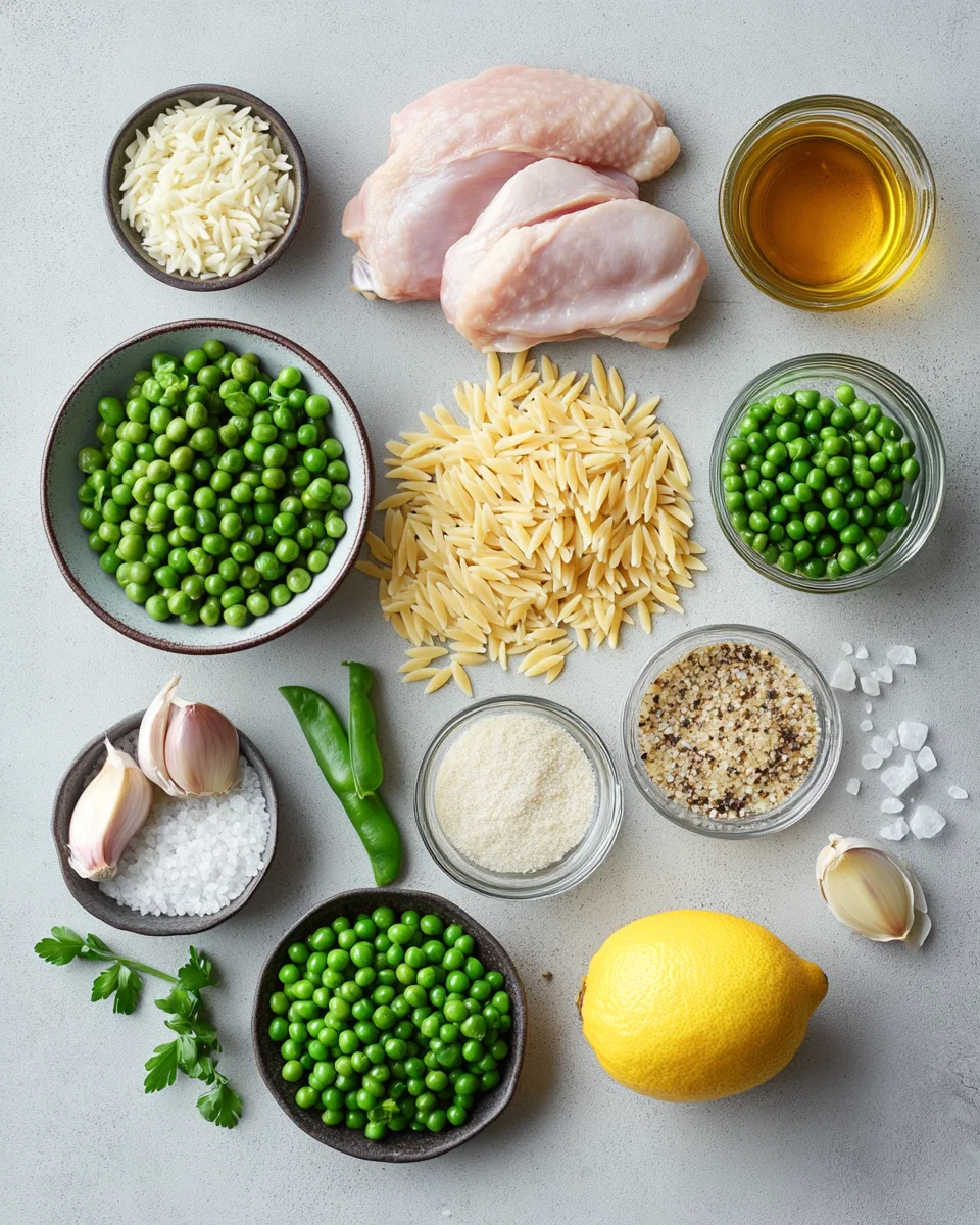 Spring Chicken Orzo With Peas