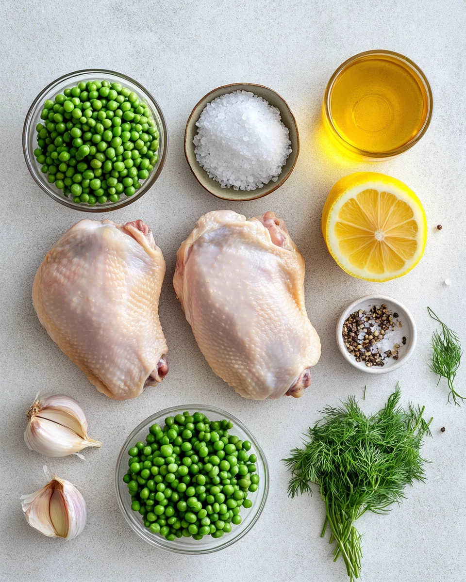 Spring Chicken With Peas