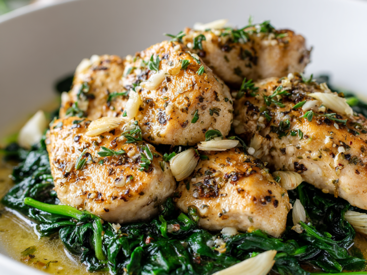 Garlic Chicken Spinach Recipe