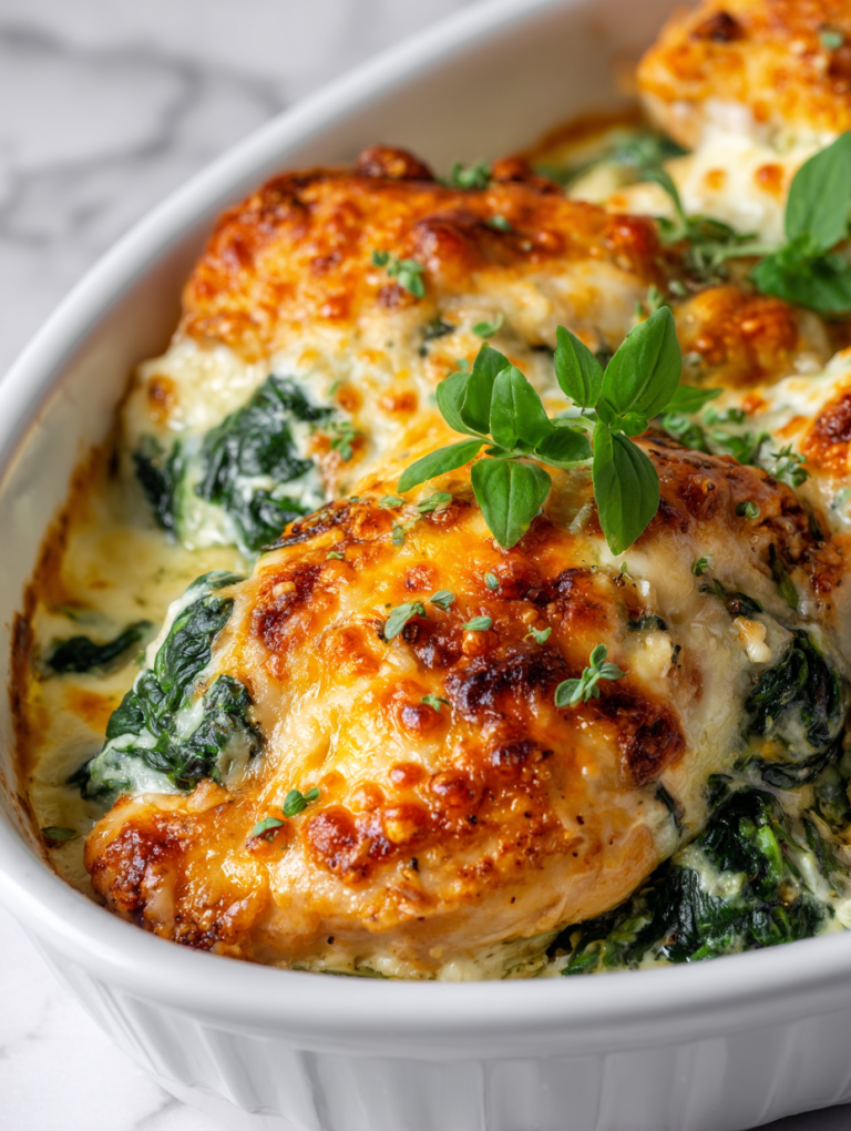 Baked Chicken Spinach Casserole