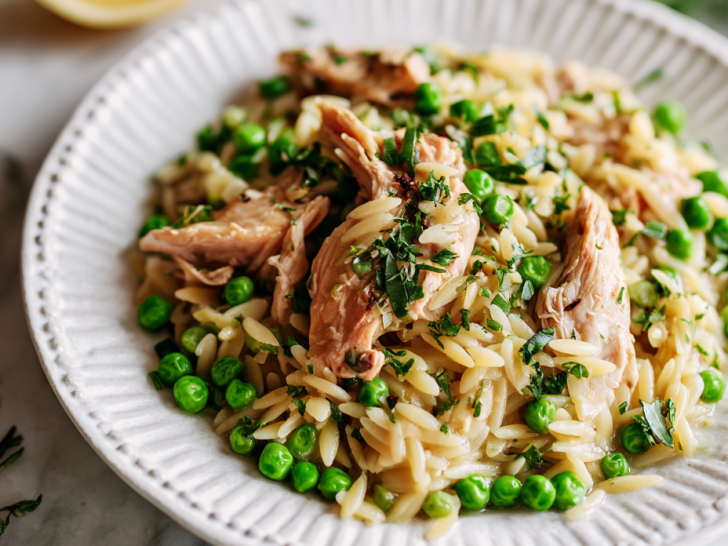Chicken Orzo With Peas
